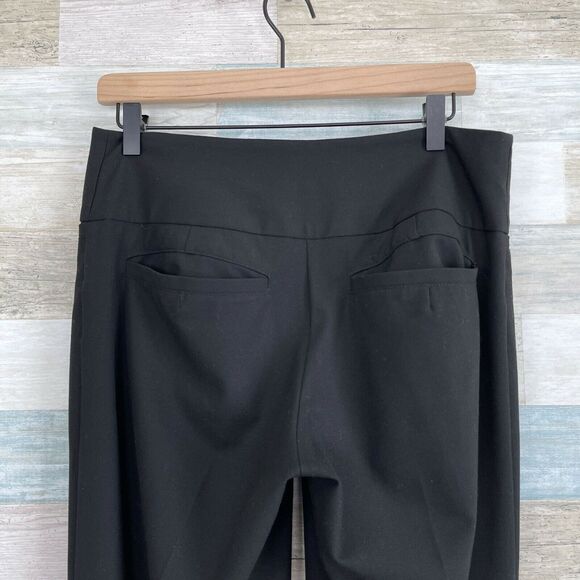 Karen Kane Career Trouser Pants Solid Black Mid Rise Stretch Unlined Womens 4 - Picture 5 of 7